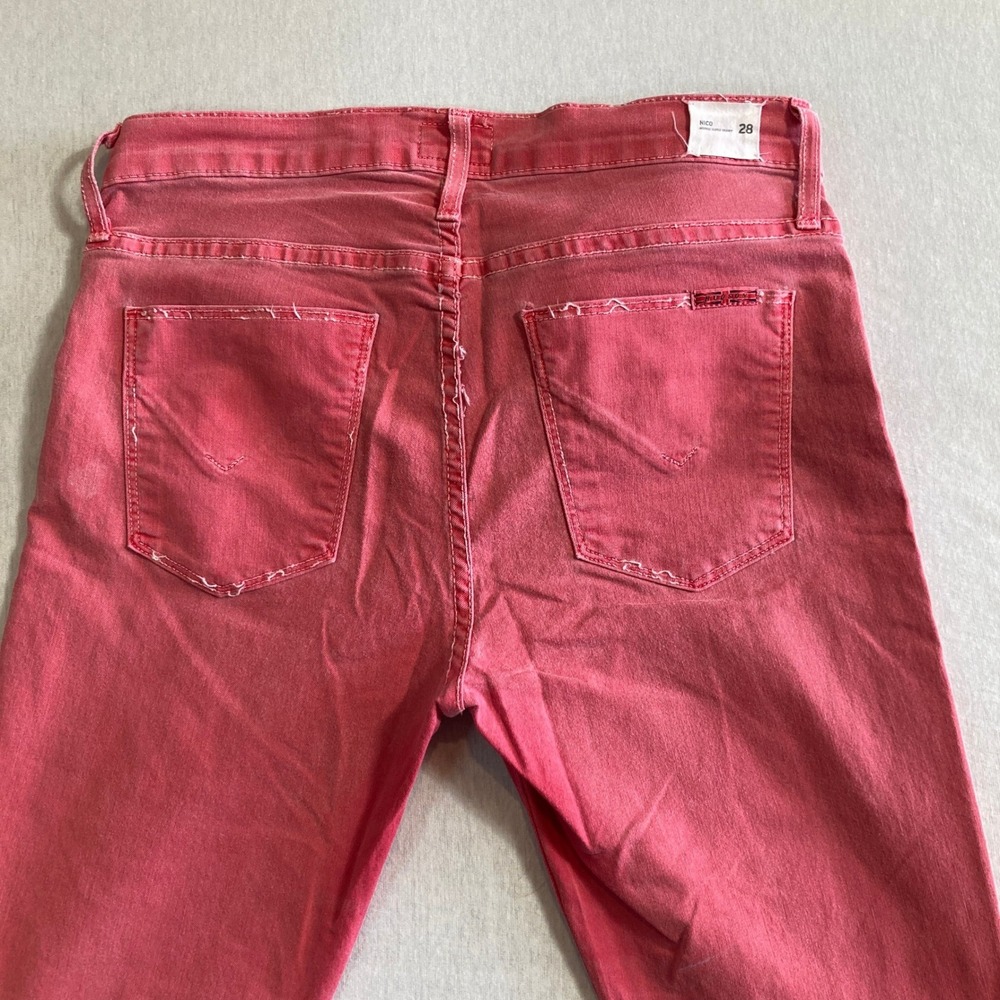 Hudson Skinny Jeans Womens 28 Faded Pink Stretch Denim WM407JFD Made in USA - Picture 11 of 16